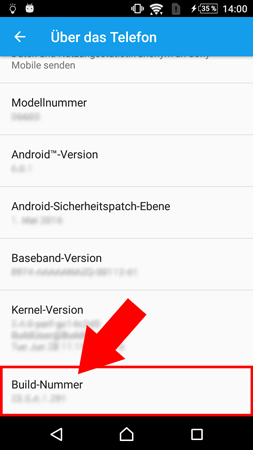 Android-Entwicklermodus aktivieren